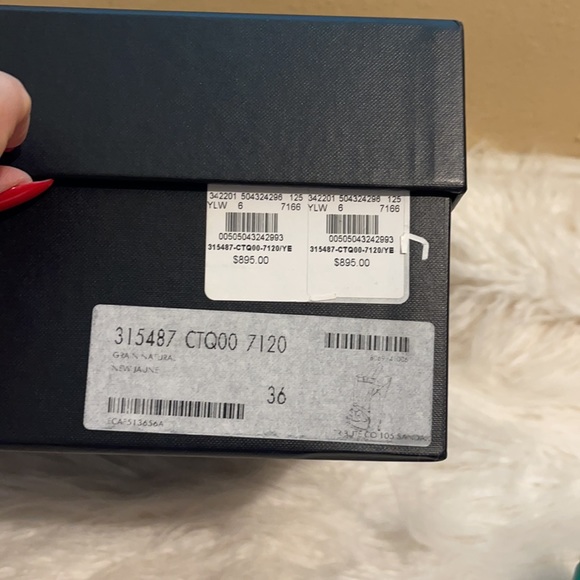 Saint Laurent Tribute Leather Platform Sandals 36 - Picture 7 of 7